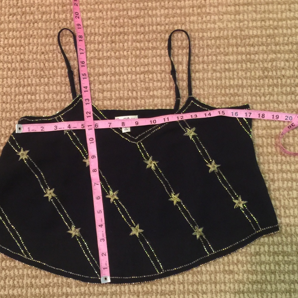 Miss Selfridge Black and Gold Star Tank 6 - Picture 3 of 6